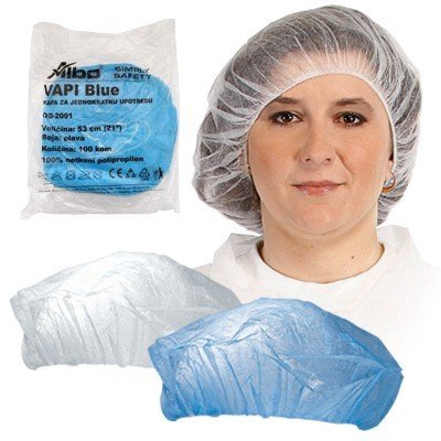 Larisa blue kapa za jednokratnu upotrebu, plave boje 
